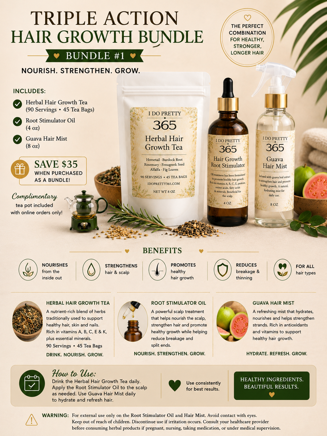 Triple Action Hair Growth Bundle