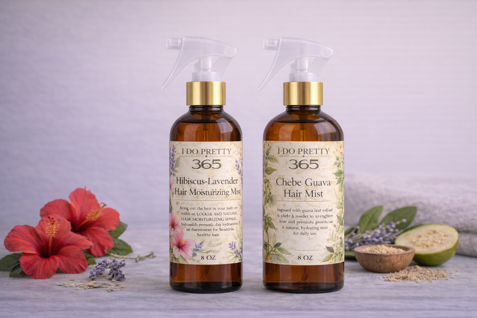 Hair Moisturizing  Mist (Chebe-Guava and Hibiscus-Lavender)