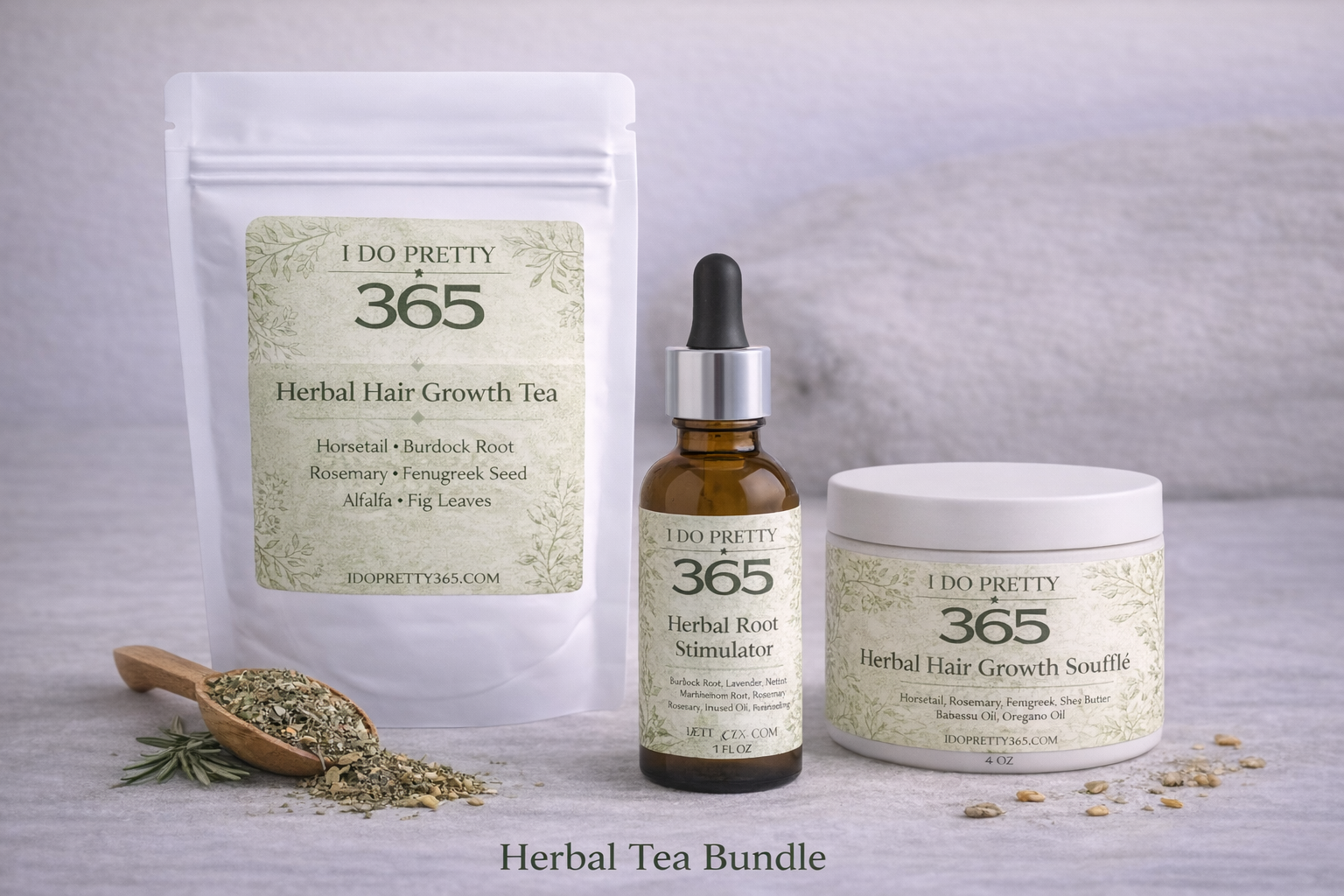 Herbal Tea, Root Stimulator and Souffle' for Hair