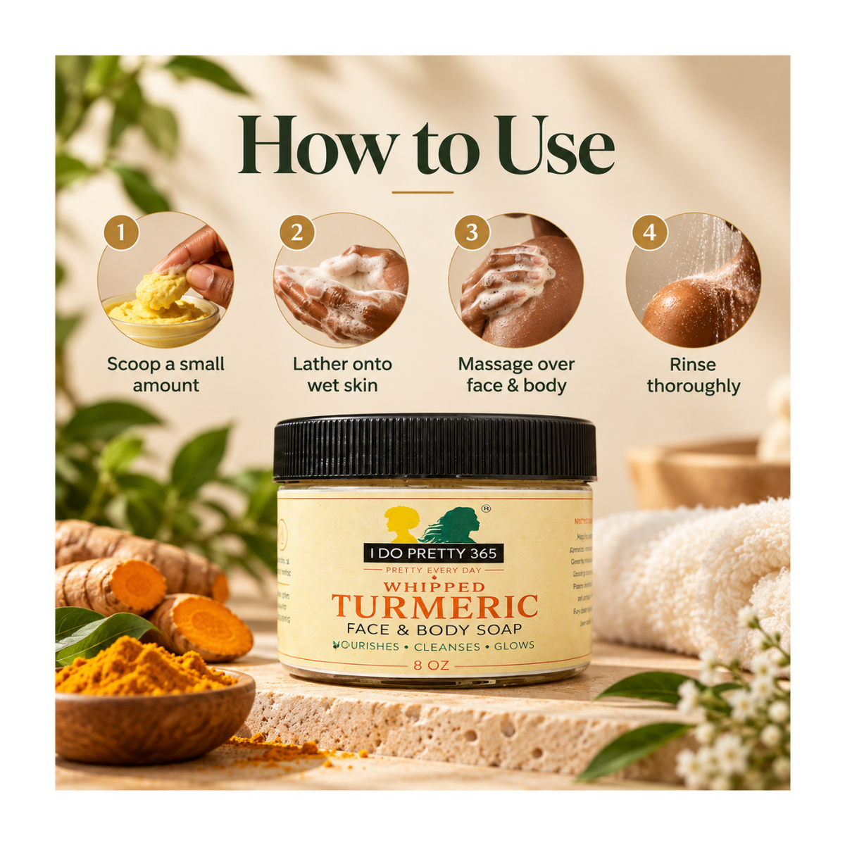 Turmeric Whipped Soap